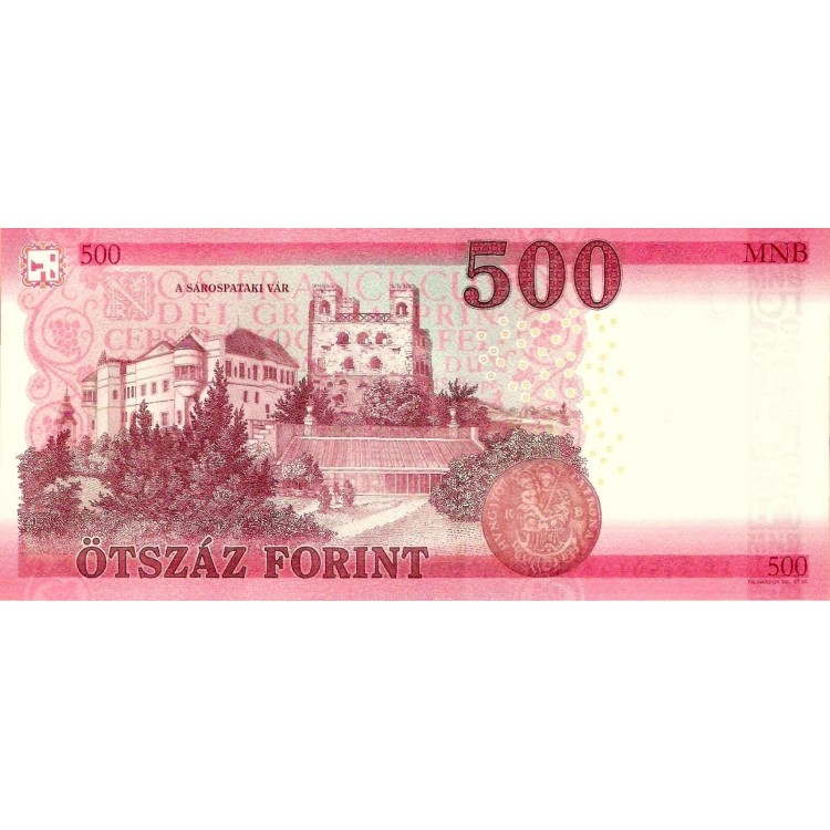 Macaristan 500 Forint 2018 P#202a ÇİL UNC kağıt banknot
