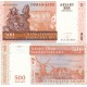 Madagascar 500 Ariary 2004 P#95a ÇİL UNC kompozit banknot