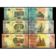 MADAGASKAR 100-200-500 FRANCS 2017, 3 LÜ SET, YABANCI KAĞIT PARA "ÇİL" MADAGASKAR 100-200-500 FRANCS 2017, 3 LÜ SET, YABANCI KAĞIT PARA "ÇİL"