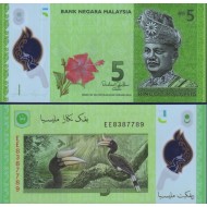 MALEZYA 5 RİNGİT 2025 POLYMER,  P#52d, ÇİL, ESKİ YABANCI KAĞIT PARA