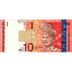 MALEZYA 10 RİNGİT 2004, P#46, ÇİL, ESKİ YABANCI KAĞIT PARA