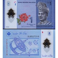 MALEZYA 1 RİNGİT 2021 POLYMER,  P#51c, ÇİL, ESKİ YABANCI KAĞIT PARA