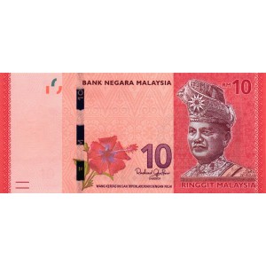 MALEZYA 10 RİNGİT 2025, P#53d, ÇİL, ESKİ YABANCI KAĞIT PARA