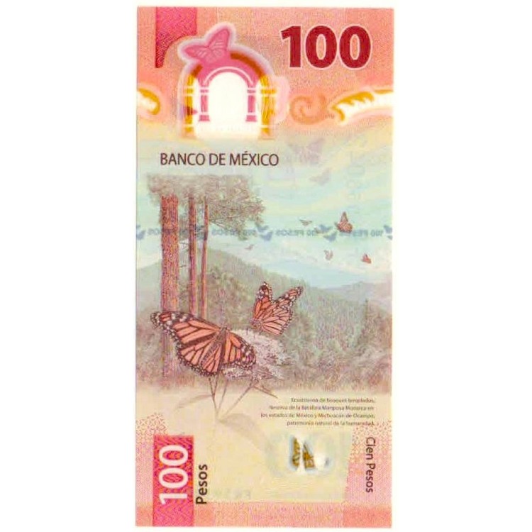 Meksika 100 Peso 2024 P#139 / 2024(2) ÇİL/UNC banknot