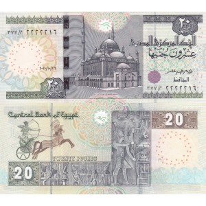 MISIR 20 POUND 2020, P#74, ÇİL, ESKİ YABANCI KAĞIT PARA