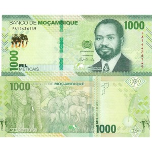 Mozambik 1000 Meticais 2024 P#160 ÇİL/UNC Kağıt Para