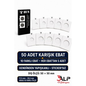 Madeni Para Karton Kapama 10 Farklı Ebat Tam Set, Kendinden Yapışkanlı - Sticker'sız (50 ADET) Madeni Para Karton Kapama 10 Farklı Ebat Tam Set, Kendinden Yapışkanlı - Sticker'sız (50 ADET)