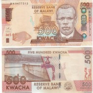 Malavi 500 Kwacha 2017 P#66b ÇİL/UNC Kağıt Para