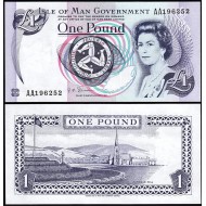 Man Adası (Isla of Man) 1 Pound 2009 P#40c II. Elizabeth ÇİL