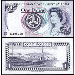 Man Adası (Isla of Man) 1 Pound 2009 P#40c II. Elizabeth ÇİL