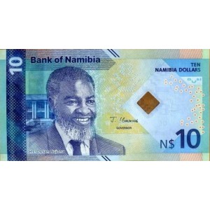 NAMİBİA 10 DOLAR 2025, HYBRİD POLYMER P#20, YENİ, ÇİL, ESKİ YABANCI KAĞIT PARA