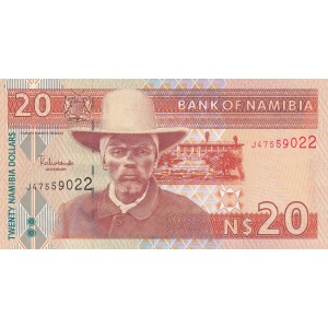 NAMİBİA 20 DOLAR 2002, P#6b, ÇİL, ESKİ YABANCI KAĞIT PARA