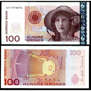 NORVEÇ 100 KRON 2006, P-49c, ÇİL, ESKİ YABANCI KAĞIT PARA