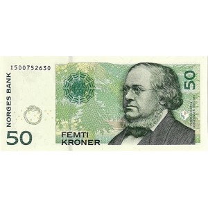 NORVEÇ 50 KRON 2011, P-46d, ÇİL, ESKİ YABANCI KAĞIT PARA