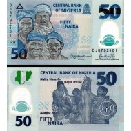 Nijerya 50 Naira 2025 P#40 ÇİL/UNC Polimer Banknot