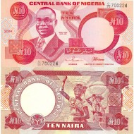 Nijerya 10 Naira 2004 P#25g ÇİL/UNC Kağıt Para