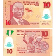 NİJERYA 10 NAİRA 2024 POLYMER, P#39, ÇİL, ESKİ YABANCI KAĞIT PARA