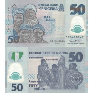 NİJERYA 50 NAİRA 2020 POLYMER, P#40, ÇİL, ESKİ YABANCI KAĞIT PARA