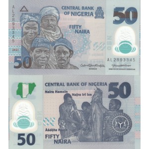 NİJERYA 50 NAİRA 2021 POLYMER, P#40, ÇİL, ESKİ YABANCI KAĞIT PARA