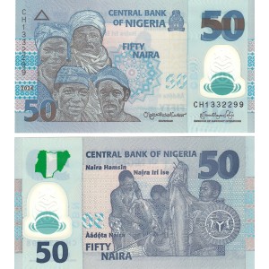 NİJERYA 50 NAİRA 2024 POLYMER, P#40, ÇİL, ESKİ YABANCI KAĞIT PARA
