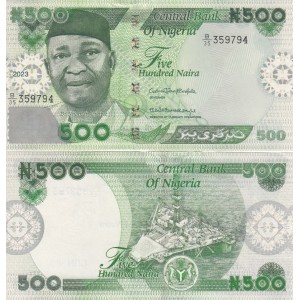 NİJERYA 500 NAİRA 2023, P#48, ÇİL, ESKİ YABANCI KAĞIT PARA