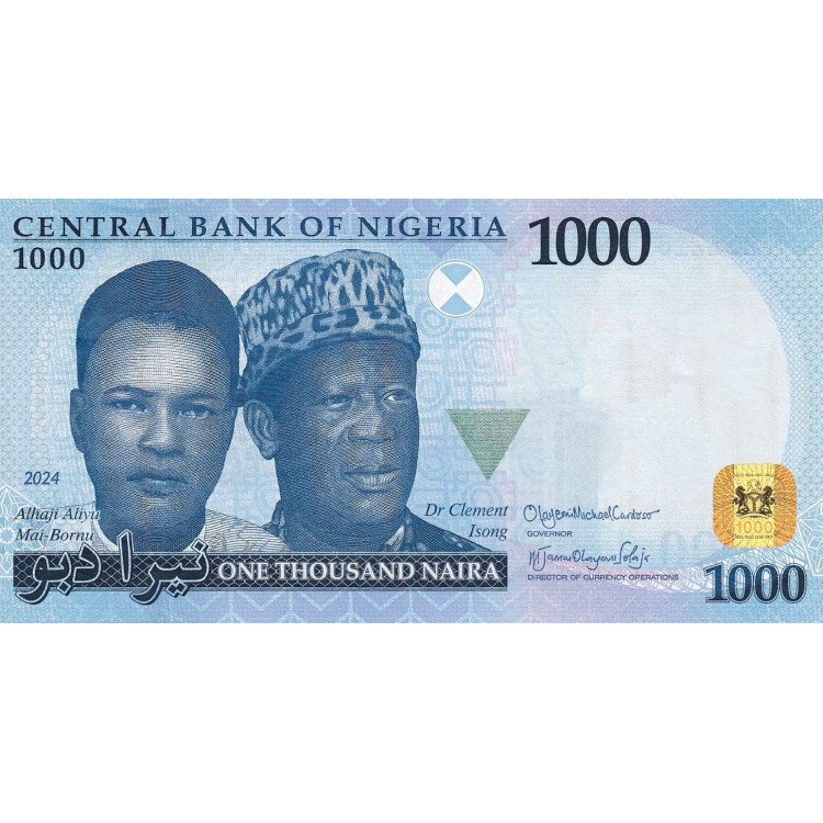 Nijerya 1000 Naira 2024 (2) P#49c.2 ÇİL/UNC kağıt para