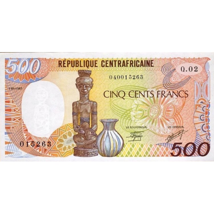 ORTA AFRİKA CUMHURİYETİ 500 FRANK 1987, P#14c, ÇİL, ESKİ YABANCI KAĞIT PARA ORTA AFRİKA CUMHURİYETİ 500 FRANK 1987, P#14c, ÇİL, ESKİ YABANCI KAĞIT PARA