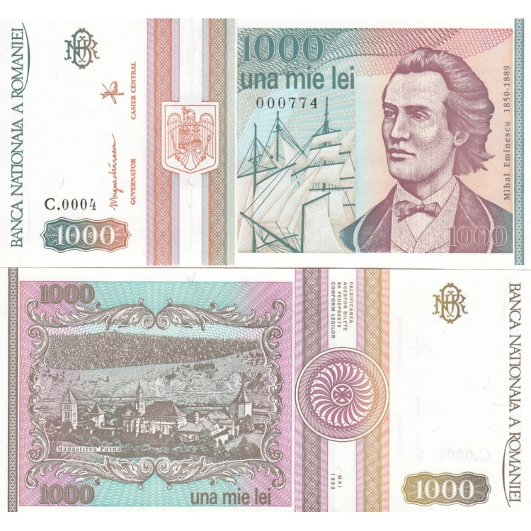 ROMANYA 1000 LEİ 1993, P#102, ÇİL, ESKİ YABANCI KAĞIT PARA ROMANYA 1000 LEİ 1993, P#102, ÇİL, ESKİ YABANCI KAĞIT PARA