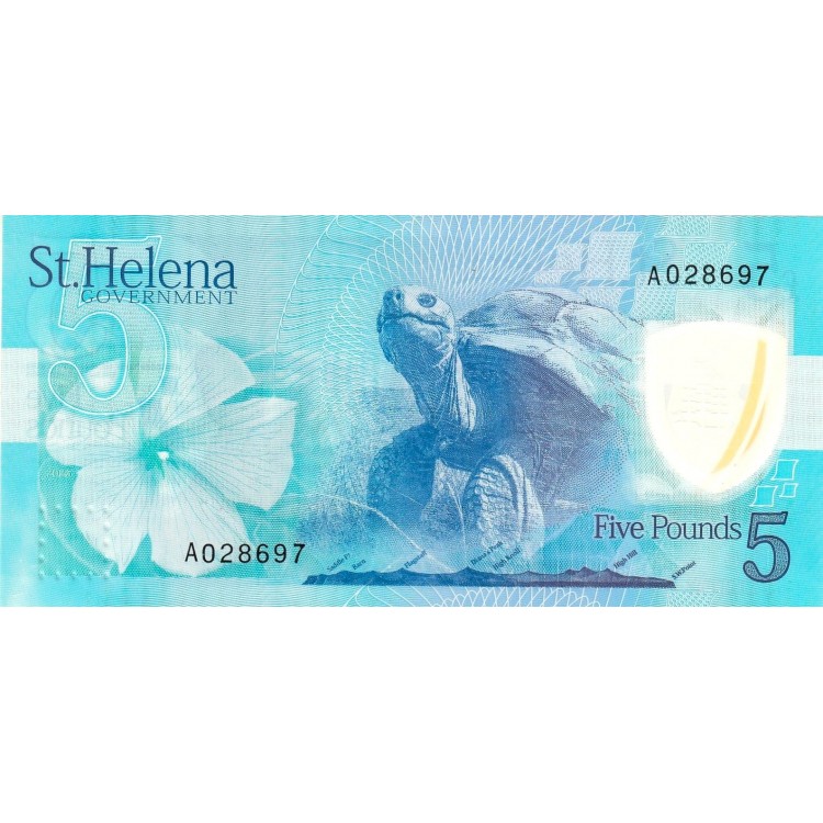 Saint Helena 5 Pounds 2026 P#14 ÇİL UNC polimer banknot