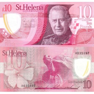 Saint Helena 10 Pounds 2026 P#15 ÇİL/UNC Polimer Kağıt Para
