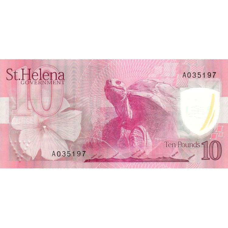 Saint Helena 10 Pounds 2026 P#15 ÇİL UNC polimer banknot