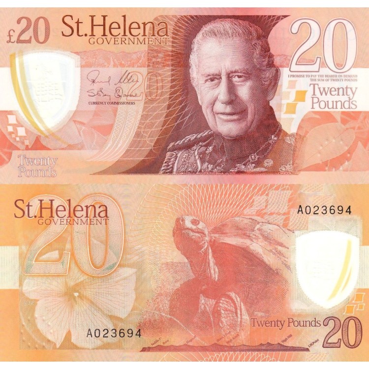 Saint Helena 20 Pounds 2026 P#16 ÇİL UNC polimer banknot