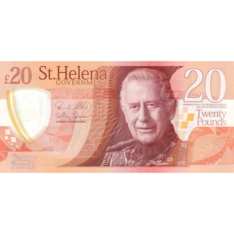 Saint Helena 20 Pounds 2026 P#16 ÇİL UNC polimer banknot