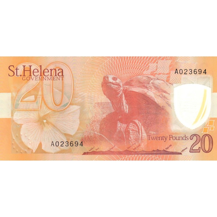 Saint Helena 20 Pounds 2026 P#16 ÇİL UNC polimer banknot