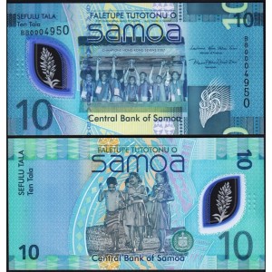SAMOA 10 TALA 2023 POLYMER, P-48, ÇİL, ESKİ YABANCI KAĞIT PARA
