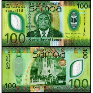 SAMOA 100 TALA 2025 POLYMER, P#51, ÇİL, ESKİ YABANCI KAĞIT PARA