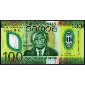 SAMOA 100 TALA 2025 POLYMER, P#51, ÇİL, ESKİ YABANCI KAĞIT PARA