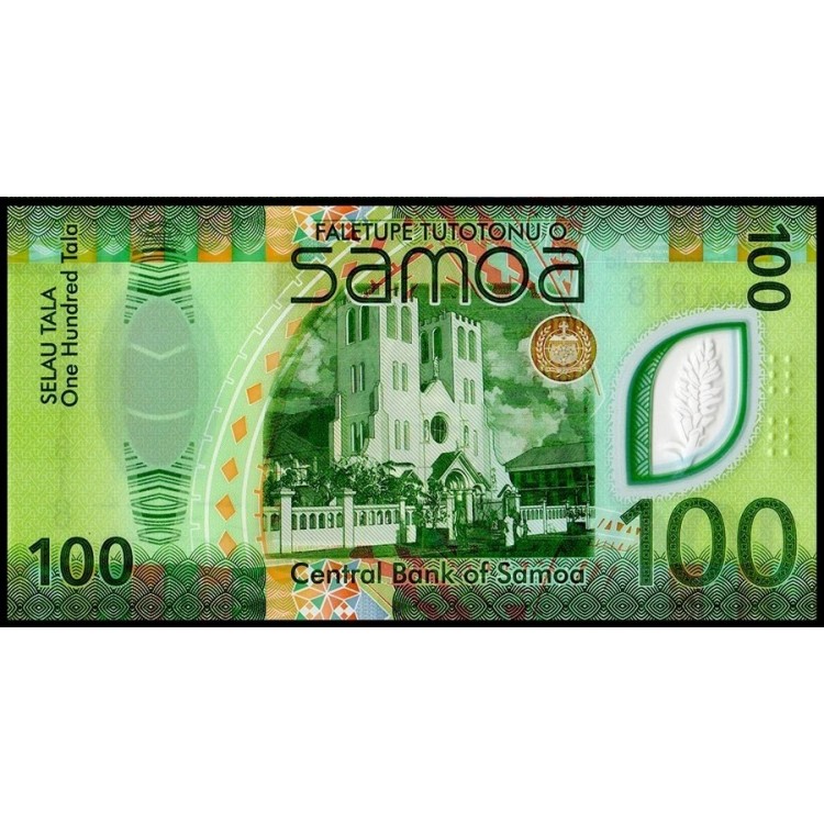 SAMOA 100 TALA 2025 POLYMER, P#51, ÇİL, ESKİ YABANCI KAĞIT PARA