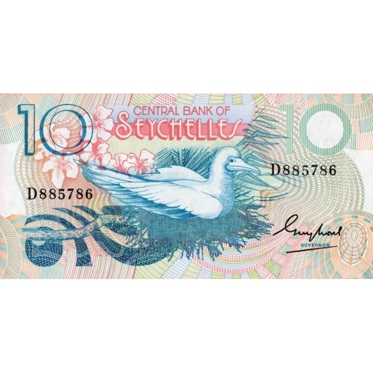 SEYŞELLER 10 RUPİ 1983 (CENTRAL BANK), P#28, ÇİL, ESKİ YABANCI KAĞIT PARA