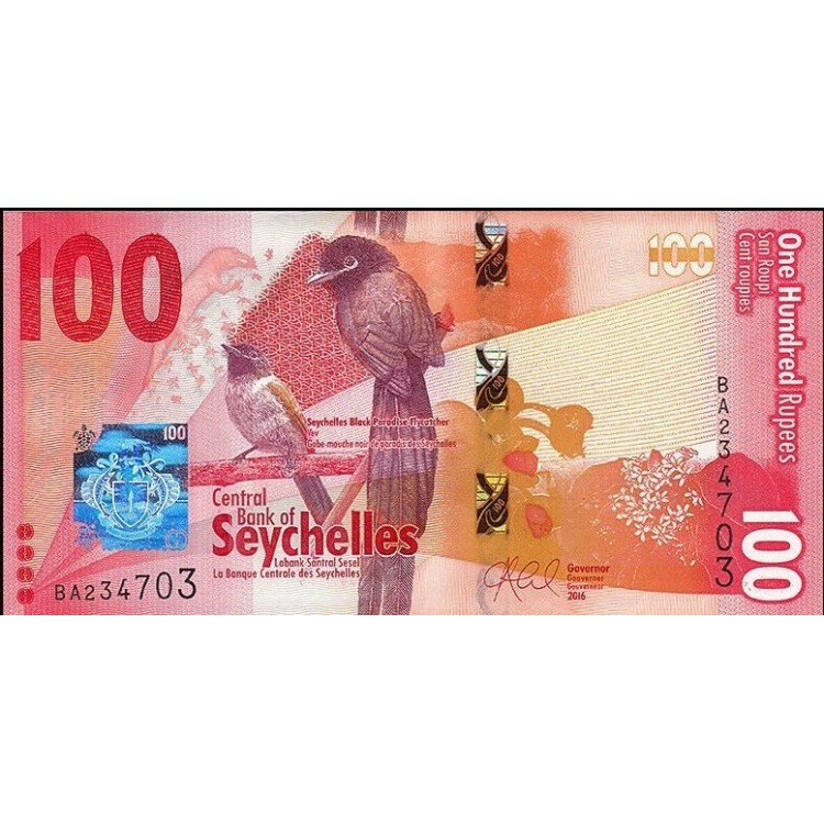 SEYŞELLER 100 RUPEE 2016, P#50, ÇİL, ESKİ YABANCI KAĞIT PARA
