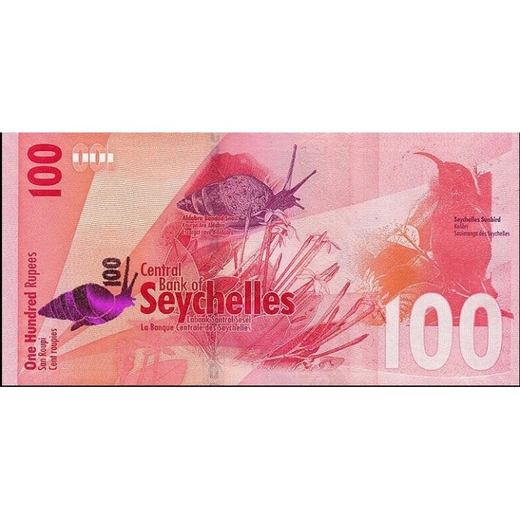SEYŞELLER 100 RUPEE 2016, P#50, ÇİL, ESKİ YABANCI KAĞIT PARA