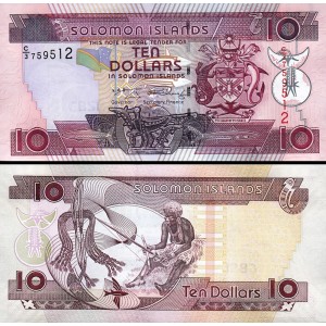 SOLOMON ADALARI 10 DOLAR 2005, P#27a, ÇİL, ESKİ YABANCI KAĞIT PARA
