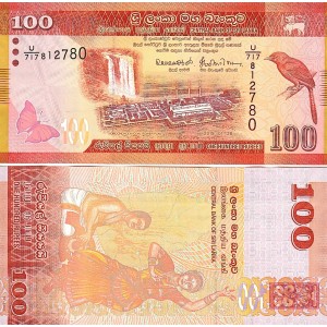 SRİ LANKA 100 RUPEE 2019, P#125, ÇİL, ESKİ YABANCI KAĞIT PARA