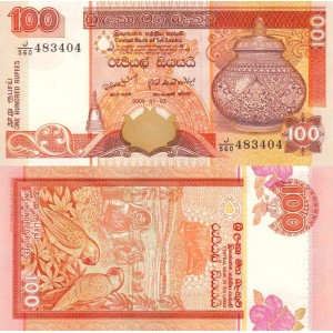 Sri Lanka 100 Rupi 2006 P#111e ÇİL/UNC Kağıt Para