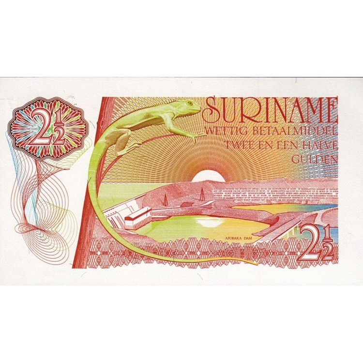 SURİNAME 2 ½ GULDEN 1985, P#119, ÇİL, ESKİ YABANCI KAĞIT PARA SURİNAME 2 ½ GULDEN 1985, P#119, ÇİL, ESKİ YABANCI KAĞIT PARA