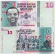 Swaziland 10 Emalangeni 2015 P#41 ÇİL/UNC Kağıt Para ön ve arka yüz