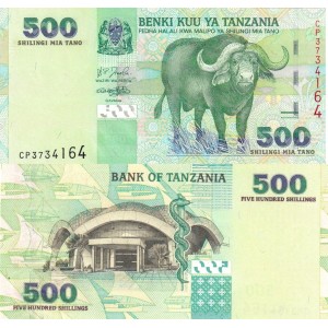 Tanzanya 500 Shiling 2003 P#35 ÇİL/UNC Kağıt Para