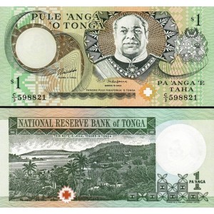 TONGA 1 PA'ANGA 1995, P-31c, ÇİL, ESKİ YABANCI KAĞIT PARA