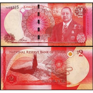 TONGA 2 PA'ANGA 2015, P-44, ÇİL ESKİ YABANCI KAĞIT PARA