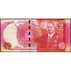 TONGA 2 PA'ANGA 2015, P-44, ÇİL ESKİ YABANCI KAĞIT PARA